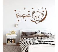 KRD Stickers Muraux Prenom Personnalisé,Autocollant Personnalisé Prenom,Sticker Chambre Bebe,Stickers Enfants Muraux,Lettre Decorative Murale (Style 2,M)