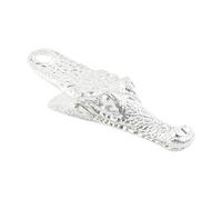 KRDPMV Pince à Reliure En Forme de Crocodile pour Tenir Un Cahier Ou Un Manuel, Argent