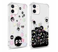 Krdvekm 2 Pièces Coque pour iPhone 12 Pro / 12 6,1'', Étui Transparente PC Aesthetic Briquettes Etoile Motif Dessin Durable Fine Housse de Antichoc Anti-Rayures Bumper Protection Cover pour Fille