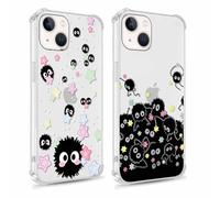 Krdvekm 2 Pièces Coque pour iPhone 15 6,1'', Étui Transparente PC Aesthetic Briquettes Etoile Motif Dessin Durable Fine Housse de Antichoc Anti-Rayures Bumper Protection Cover pour Fille