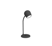 KREAFUNK ellie Lampe + Enceinte Bluetooth + Chargeur sans fil 10W - Qi, LED dimmable, Micro intégré, Design premium -noir