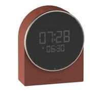 KREAFUNK Ivy Réveil Lumineux Bluetooth - Enceinte 3W, autonomie 30 jours, lumière de réveil progressive, design minimaliste -Terracotta