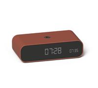 KREAFUNK Wakie Réveil Lumineux Bluetooth - Chargeur induction Qi, lumière de réveil progressive, enceinte 3W, design compact -Terracotta