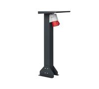 KREAINVENT Pied en aluminium avec prise extérieure.Colonne de prise de courant de haute qualité.Prise extérieure avec pied (CEE 3F, 32A, 22kW)