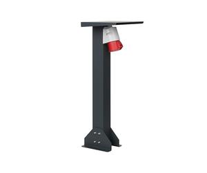 KREAINVENT Pied en aluminium avec prise extérieure.Colonne de prise de courant de haute qualité.Prise extérieure avec pied (CEE 3F, 32A, 22kW)