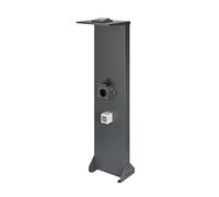 Kreainvent Support mural universel de qualité supérieure en aluminium avec toit et prise 16 A, 3,7 kW (toit avec lampe solaire, anthracite, support de câble avec serrure)