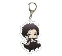 KREATIONS Bungou Porte-clés chiens errants : accessoire Atsushi Nakajima Dazai, Argenté., S