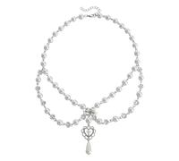 KREATIONS Chapelet gothique victorien avec croix et perles, Klein, Métal non précieux, Pas de gemme