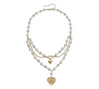 KREATIONS Chapelet gothique victorien avec croix et perles, Klein, Métal non précieux, Pas de gemme