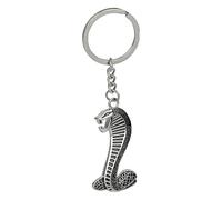 KREATIONS Cobra Porte-clés serpent en métal avec emblème 3D, Argenté., S