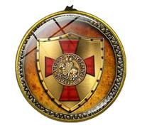 KREATIONS Collier médaillon Ordre du Temple avec pendentif en pierre précieuse, Klein, Métal non précieux, Pas de gemme