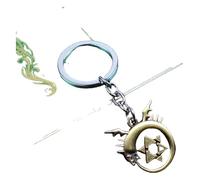 KREATIONS Fullmetal Alchemist Edward Elric Porte-clés en métal, Noir (2), S