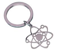 KREATIONS Porte-clés avec pendentif atome, Couleur de l'acier :, S