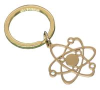 KREATIONS Porte-clés avec pendentif atome, or, S