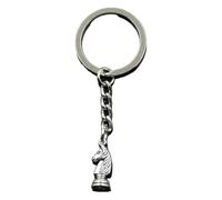 KREATIONS Porte-clés en forme d'échecs - Design chevalier - Tour - Roi - Femme - Bauer, Knight-white, S