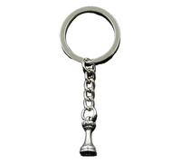 KREATIONS Porte-clés en forme d'échecs - Design chevalier - Tour - Roi - Femme - Bauer, Rook bleu, S