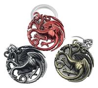 KREATIONS Throne of Games Porte-clés : tête de loup Stark, 16-bronze/bleu clair, S