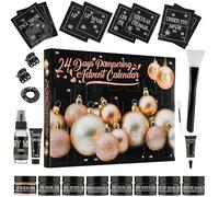 KreativeKraft Calendrier de l'Avent 2025 Calendrier Compte à Rebours Noel Beauté Sets de Maquillage Spa Bien Etre Soin Visage Femme Ado (Noir/Or)