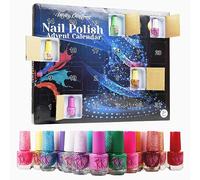KreativeKraft Calendrier de l'Avent 2025 Fille Calendrier Compte à Rebours Noel Beauté Vernis à Ongles Pelable Maquillage Cadeau pour Fille (Vernis)