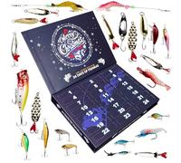KreativeKraft Calendrier de l'Avent 2025 Homme Ado Calendrier Compte à Rebours Noel 24 Accessoires de Pêche Idée Cadeau Homme Père Petit Ami