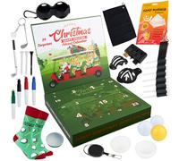 KreativeKraft Calendrier de l'Avent 2025 pour Golfeurs Calendrier Compte à Rebours Noel 24 Accessoires Golf Chaussettes Serviette Cadeau Homme