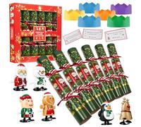 KreativeKraft Crackers de Noël, Christmas Crackers Enfant Adulte avec Jouets, Lot de 6 (Multi Wind Up Toys)