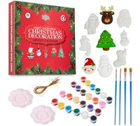KreativeKraft Ensemble de Decoration Noel à Peinture Enfant - Kit DIY pour Toute la Famille (Lot de 24)
