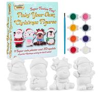 KreativeKraft Ensemble de Decoration Noel à Peinture Enfant - Kit DIY pour Toute la Famille (Lot de 4)