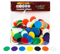 KreativeKraft Jeu de Bingo Adulte, Jeux de Société ou Accessoires avec Jetons Loto, Carton Loto, Ticket Tombola et Marqueur, Jeu d'Ambiance Famille (Jetons de Bingo)