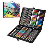 KreativeKraft Malette Dessin Enfant 187pcs Crayons de Couleur et Feutres Coloriage