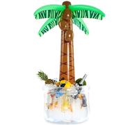 KreativeKraft Seau à Glace Palmier Gonflable 60L Glaciere Bouteille Boissons Accessoires Fête Tiki BBQ Été Decoration Piscine Plage Extérieure