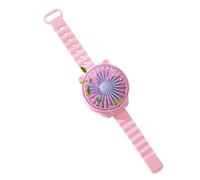 Kreativer Comic-Design Armbanduhr Ventilator, Tragbarer Ventilator, Persönliches Stylisches Handfreies Kühlsystem Für Kinder Mädchen Schüler Drinnen Draußen Unterwegs Zuhause Familie Freunde, Pink, Se