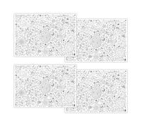 Kreativpaket Ostern - 4 x Nappe en papier à colorier - Motif Pâques - Idée cadeau et excellente activité des enfants - Fête de Pâques - Multicolore