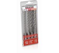 Kreator 5-6-8-10x160 Mm Jeu de forets pour béton de roche 4 unités Argent Argent One Size
