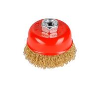 KREATOR KRT150202 - Cepillo metálico copa latón m14-ø75