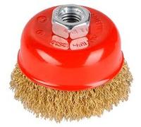 KREATOR KRT150202 - Cepillo metálico copa latón m14-ø75