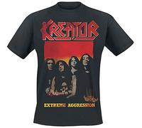 Kreator Extreme Aggression Homme T-Shirt Manches Courtes Noir XXL 100% Coton Regular/Coupe Standard
