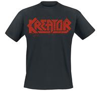 Kreator Hate Über Alles Logo Homme T-Shirt Manches Courtes Noir 100% Coton Regular/Coupe Standard