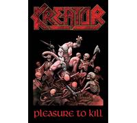 Kreator - Poster "Pleasure To Kill", Tissu RO6225 (106 cm x 70 cm) (Noir/Rouge)