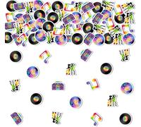 Kreatwow 200Pcs Disco Party Decoration for Dance Night Fever - Back to 70s 80s Music Record Neon Night Birthday Bachelorette Bridal Shower Table Decor