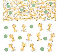 Kreatwow 200pcs Giraffe Confetti Giraffe Baby Shower Decoration Giraffe Table Decors Scatter Jungle Animal Confetti Party Supply Giraffe Party Confetti for Safari Animal Gender Reveal Party