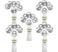 Kreatwow 24pcs Disco Ball Centerpiece Sticks Silver Disco Ball Table Decorations Disco Birthday Party Disco Dance Night Disco Fever Party Table Topper Back to 70s 80s Disco Music Bridal Shower