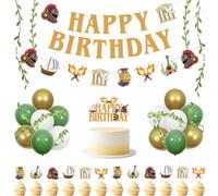 Kreatwow Décorations d'anniversaire grecques mythologie grecque - Bannière d'anniversaire sur le thème de la Grèce - Guirlande de la mythologie grecque - Fête de la culture de la Grèce antique