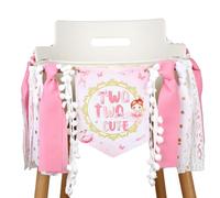 Kreatwow Décorations de ballet pour 2e anniversaire - Bannière mignonne pour chaise haute - Tutu de ballet - Décoration de fête - Tutu de danse - Fournitures de fête pour danseuse de ballerine