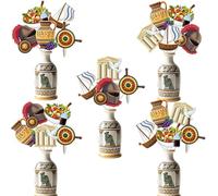 Kreatwow Lot de 24 décorations de fête grecque sur le thème de la Grèce - Décorations de table - Mythologie grecque - Décoration de fête d'anniversaire grecque - Décoration de table pour anniversaire