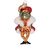 Krebs Glas Lauscha - Décoration de Noël/décoration de sapin de Noël en verre - Pendentif d'arbre de Noël - Motif : prince grenouille - Dimensions : environ 9 cm