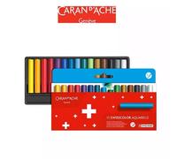 Caran d'Ache – Crayons couleur Swisscolor 7502.815 – Pastel aquarellables – Lot 15 Multicolore