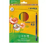 KREDKI OŁÓWKOWE LYRA COLOR SOFT 4.0 18 KOL. 2421180 LYRA