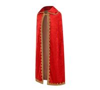Kreeqe Cape du roi royal pour adultes et adolescents - Costume de film de Noël - Couronne et sceptre - Fête d'Halloween (cape, taille M)