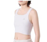 Kreeqe Classeur de poitrine sans couture pour femme, pull transgenre Tomboy invisible FTM Binder Trans Breast Binder Bra Débardeur, blanc, Taille S